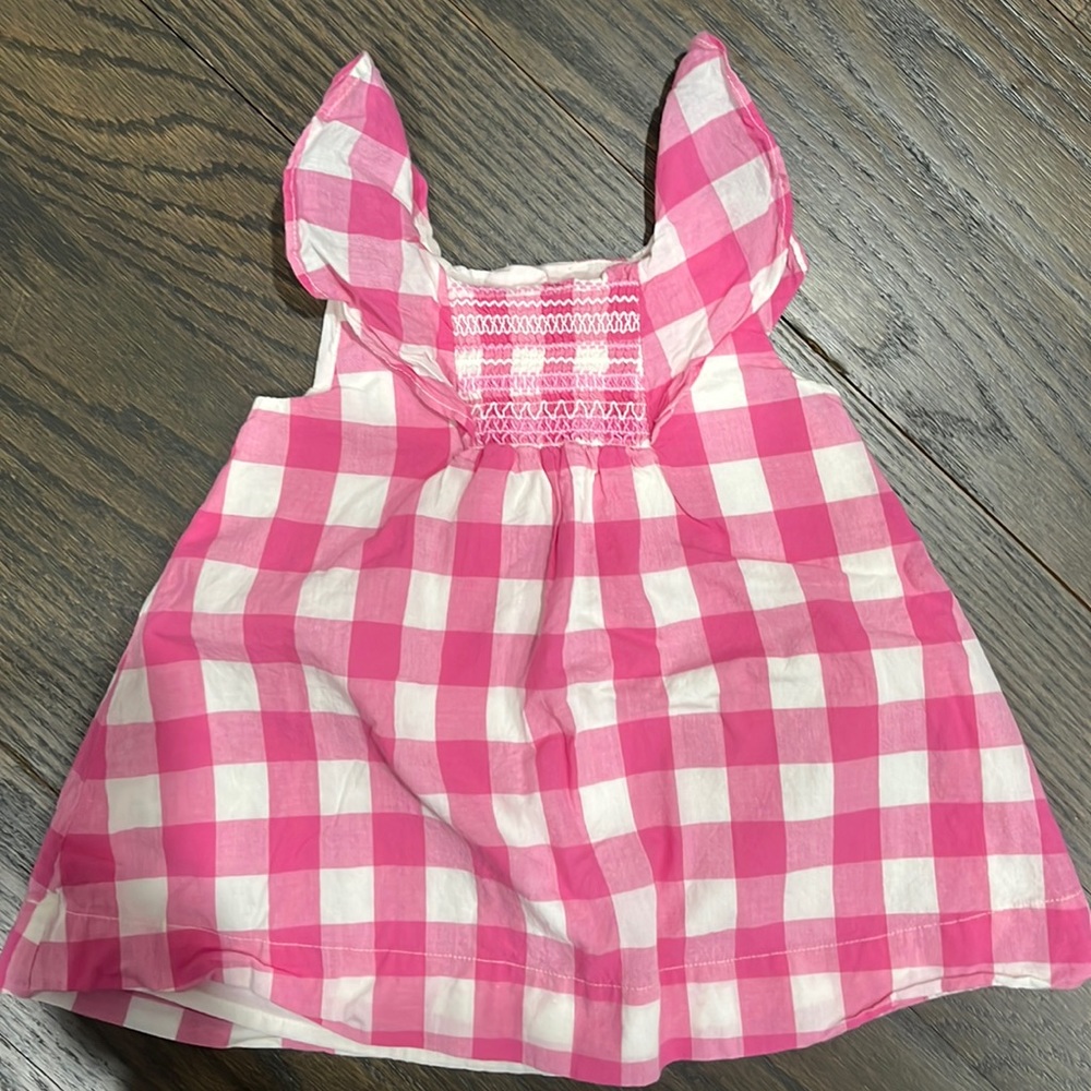 Baby gap pink gingham dress